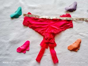 Red Lace Detail Panties