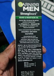 Garnier Men New Strong Beard Vitamin E+ Almond Oil