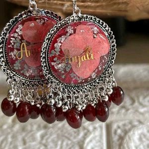 Elegant Handmade Resin Jhumka Earrings