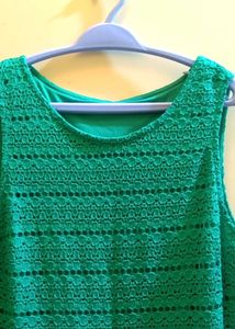 Long Green Net Dress