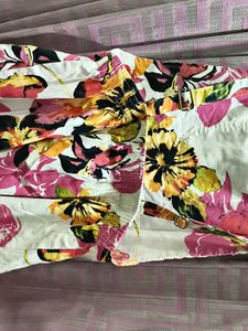 Floral Overalls Dress