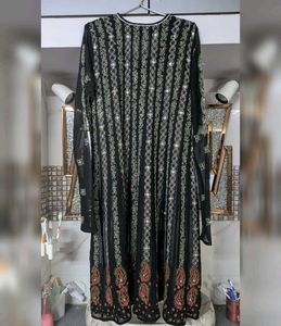 Chickenkari Anarkali Black Kurta (Full Sleev)