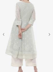 Rangriti Women Green Ethnic Anarkali and Dupatta