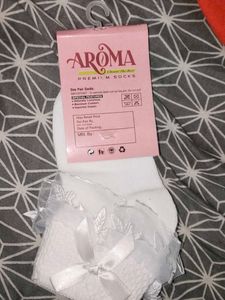 Aroma Premium White Socks