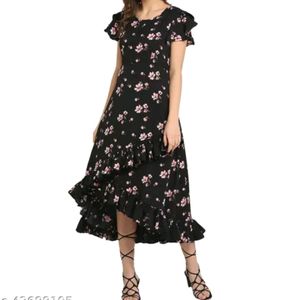Oomph! Women&#39;S Crepe Wrap Maxi Dress