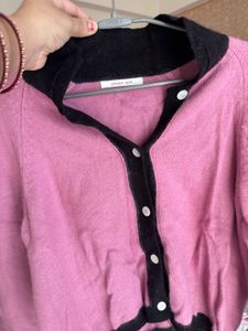 Pink Cardigan Sweater