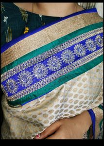 Beautiful Cream Butta Saree