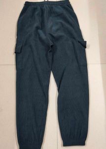 Korean Comfy Navy Blue Fleece Pants