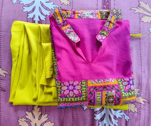 Multicolored Kurta With Chudidar Payjama