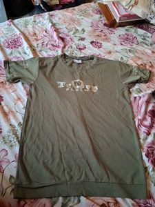 Casual Olive Green T-Shirt
