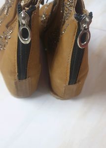 Laser Work Wedge Heel Shoe Sandal