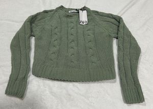 Zara Olive Green Sweatshirt