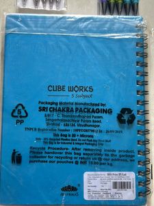 5 Subject Notebook, Tictac Ball Pen Sets- 10nos