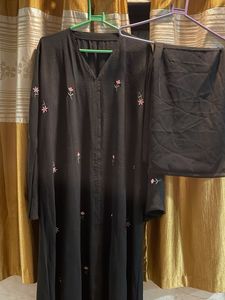 Beautiful Aesthetic Cey Crush Fabric Abaya