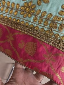 Gota Patti Saree with Banarasi Border