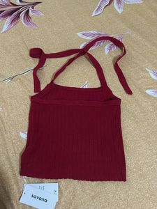 Red Halter Top - New with Tags