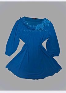 Blue Embellished top