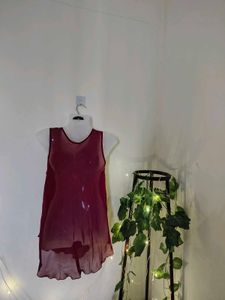 Elegant Floral Mesh Top