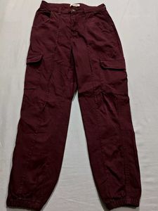Burgundy Cargo Pants