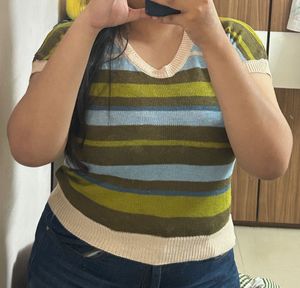 Striped Knit Top
