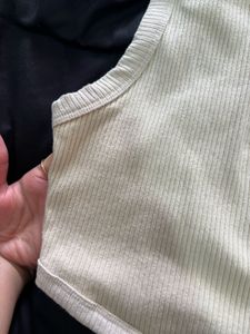 Beige Crop Top