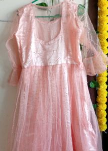 Pink Dress with Sleeves