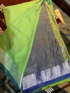 Lime Green Saree