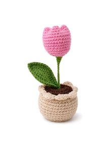 Cute Crochet tulip pot