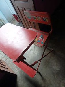 Children&#39;s Red Table &amp; Chair Set