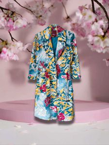 Beautiful Vintage Floral Printed Trench Coat.