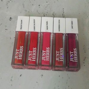 All 5 Just Herbs Lip Gloss Pack Of Five
