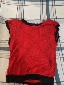 Red Lace Top