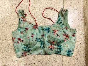 Pink Floral Stitched Padded Blouse