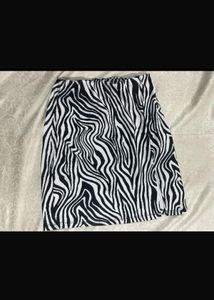 Zebra Print Mini Skirt