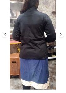 Black Open Front Cardigan
