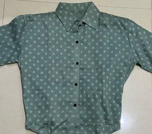 Printed Bow Tie Shirt