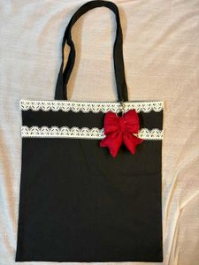 Cute Tote Bag with Bow