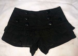 Korean 🇰🇷 Black Ruffle Mini Shorts🤤