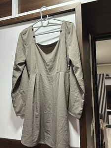 Elegant Square Neck Mini Dress