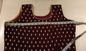 Purple &amp; Gold Embellished Tunic
