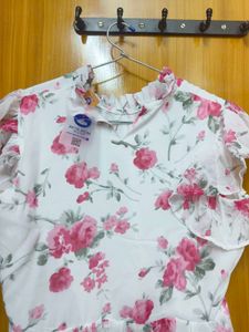 Floral Print Fit And Flare Dress