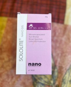 SOLOLITE Nano gel Sunscreen with SPF 50+ &amp; PA+++.