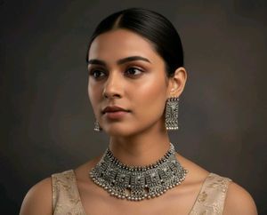 BRAND NEW OXIDISED NECKLACE SET