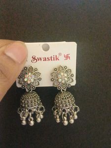 traditional silver jumka