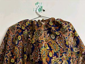 Navy Blue Kalamkari Heavy Skirt