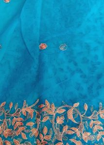 Net Saree With Work