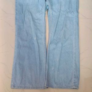 Zara Light Wash Wide Leg Jeans