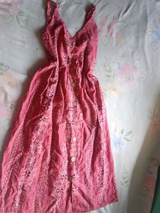 Pink Button-Down Dress🦩🦑🧁🍭✨