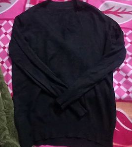 Casual Outfit: hoodie and a black v neck sweater