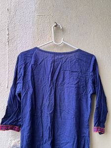 Beautiful 😍 Embroidered Blue Kurta 🤍